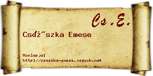 Császka Emese névjegykártya